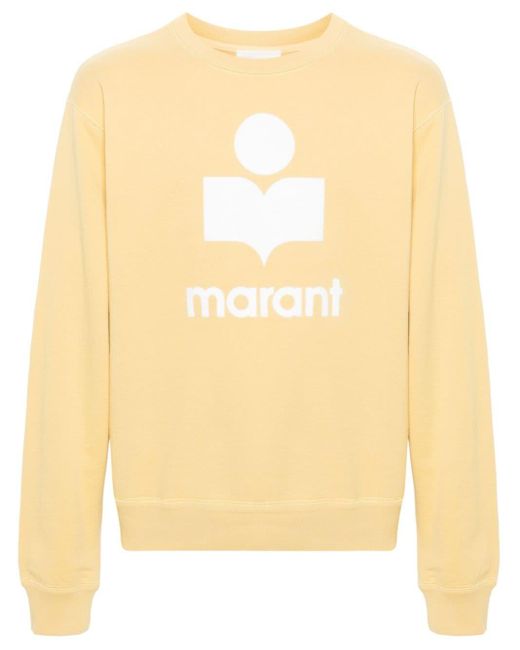 Isabel Marant Natural Mikoy Flocked-logo Sweatshirt for men