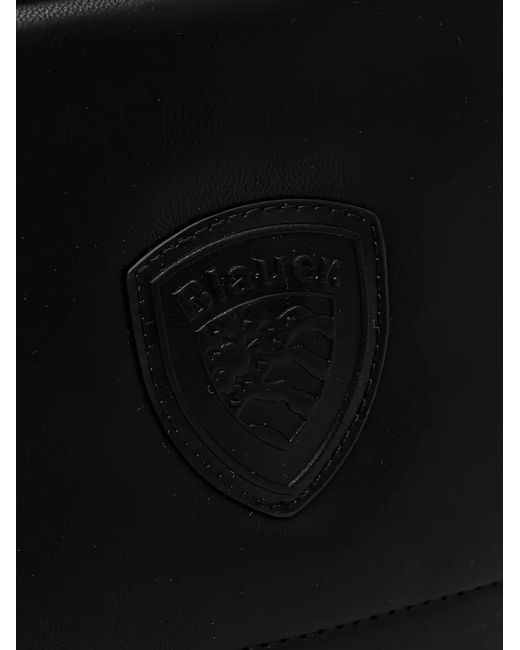Blauer Black Schultertasche Mit Logo