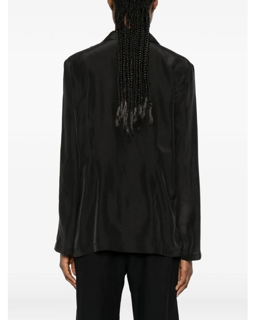P.A.R.O.S.H. Black Saxon Button Patch-Pocket Blazer