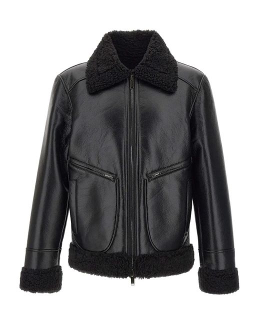 メンズ Iceberg ジップアップ ボンバージャケット Black