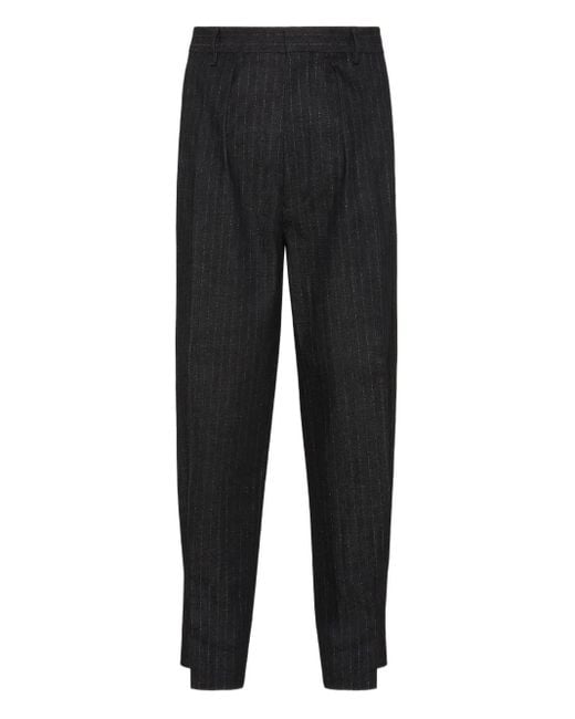 DSquared² Black Striped Trousers for men