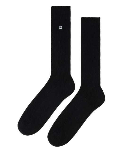 DSquared² Black D2 Upside Mid-Crew Socks for men