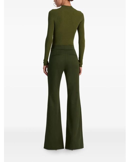 Alice + Olivia Green Andrew Flared Trousers
