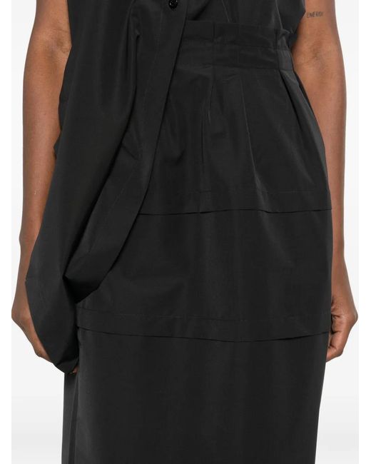 Litkovskaya Black Tiered Midi Skirt