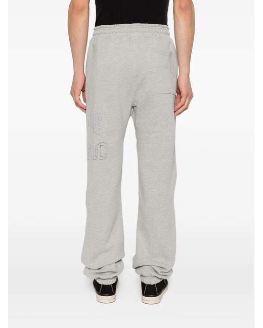 Rhude Gray Drawstring Track Pants for men
