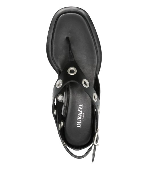 DURAZZI MILANO Black 35Mm Eyelet-Detail Sandals
