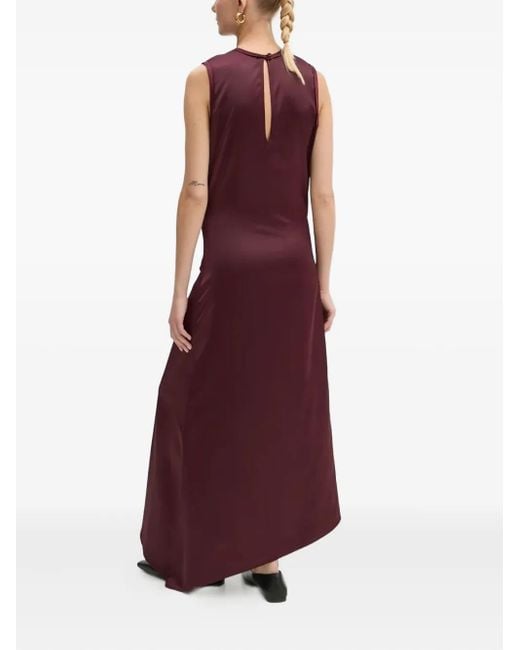 Aeron Purple Asymmetric Sleeveless Dress