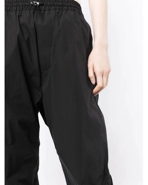 DSquared² Black High-Waisted Tapered Trousers