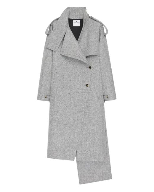 Courreges オブリーク アシンメトリーコート Gray