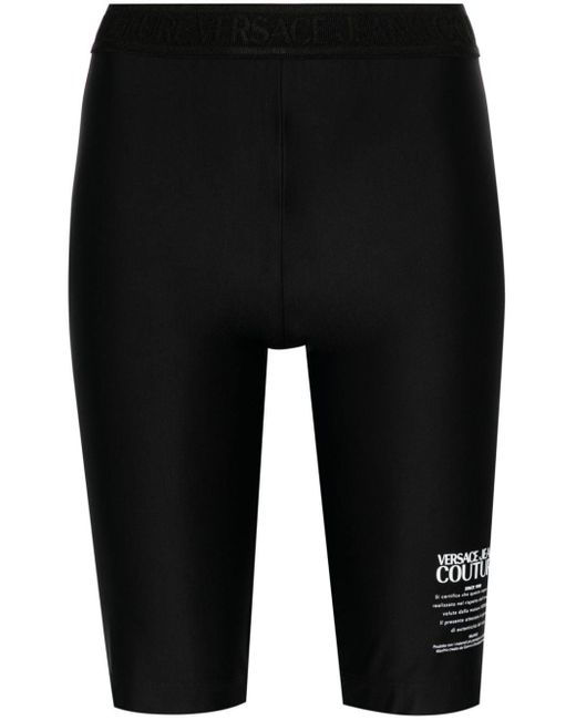 Shorts da ciclismo Warranty di Versace in Black