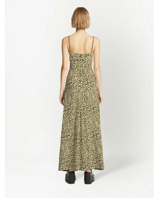 Proenza Schouler Green Leopard-Print Tank Dress