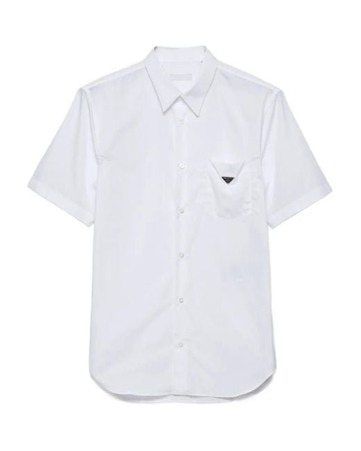 メンズ Prada ショートスリーブ シャツ White