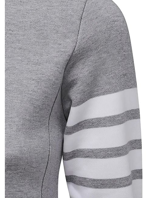 Thom Browne Gray Loopback 4-Bar Sweatshirt
