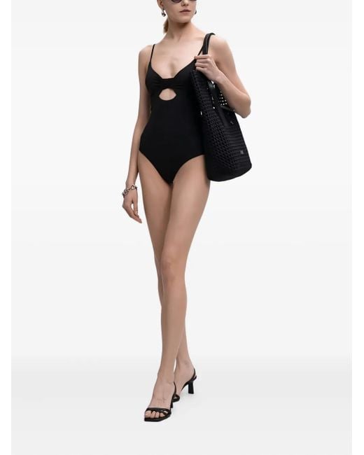 Fisico Black Badeanzug Mit Cut-Out
