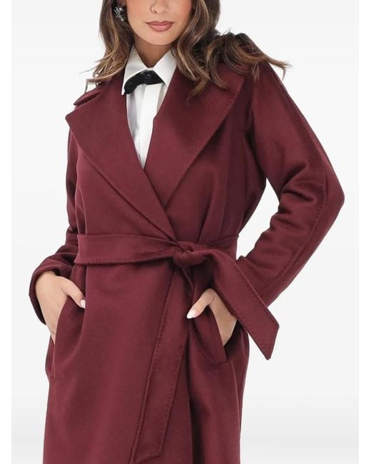 Max Mara Red Belted Coat