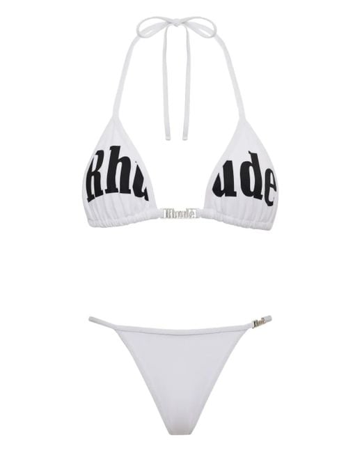 Rhude Badpak Met Logo in het White