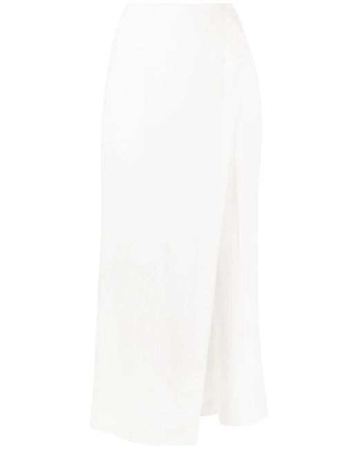 Undercover White Fitted-Waistline Long Skirt