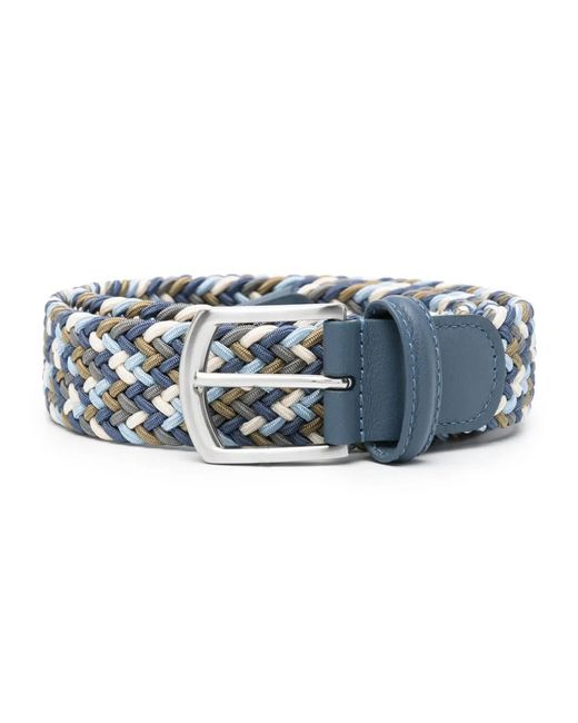 Andersons Blue Stretch-Design Braided Belt for men