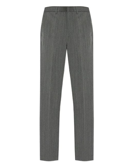 Tod's Gray Pinstripe Trousers for men