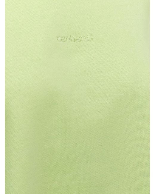 Carhartt Green Logo-Embroidered Sweatshirt