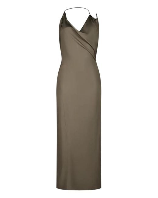 Paloma Wool Natural Melleray V-Neck Spaghetti-Strap Dress
