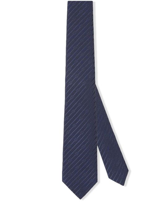 Cravatta con motivo GG da Uomo di Gucci in Blu | Lyst