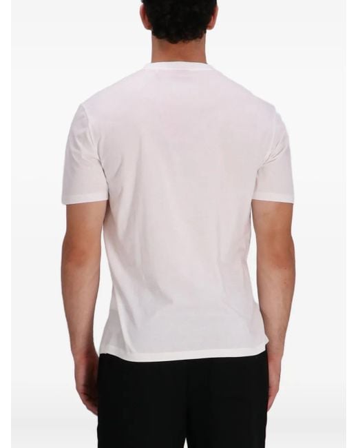 HUGO White Boxing-Print Cotton T-Shirt for men