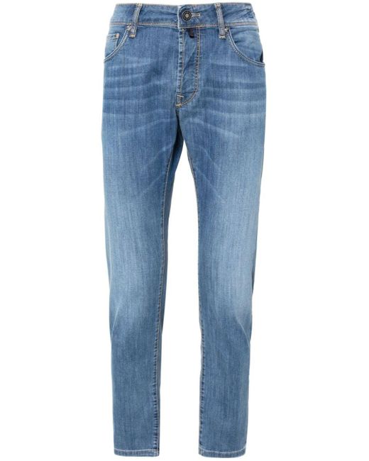 Incotex Blue Low-rise Slim-fit Jeans for men