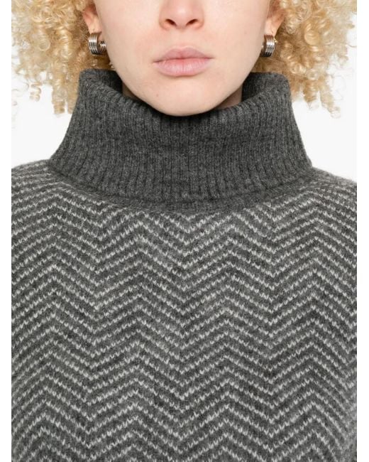 Jersey con motivo de espiga Yerse de color Gray