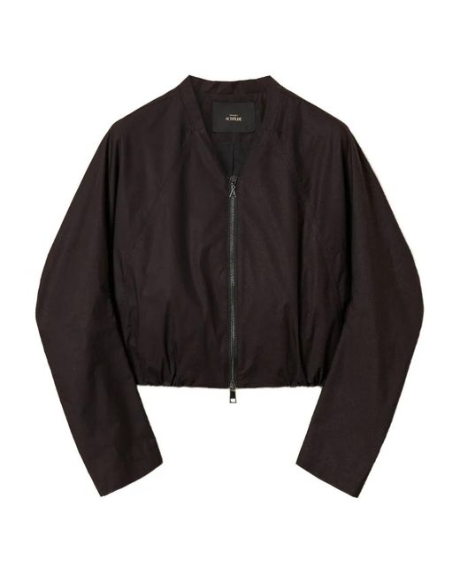 Twinset Black Recycled Poplin Bomber Jacket