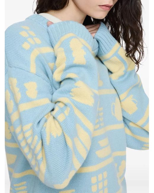 J.W. Anderson Blue Pullover aus Geschirr-Jacquard