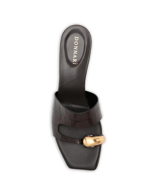 DONNARì Black Open-Toe Sandals