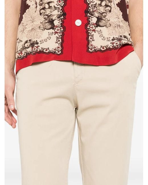 40 Weft Natural Button-Up Trousers for men