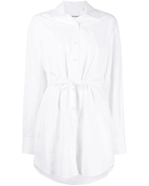 Alexander Wang White Layered Cotton Shirtdress