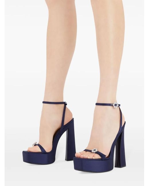 Giuseppe Zanotti Blue 145Mm Himari Wedge Sandals