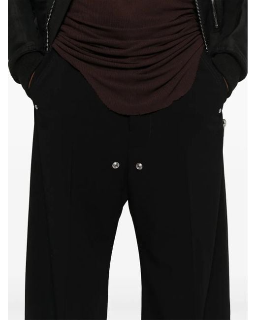 Rick Owens Black Eyelet-Detailing Pants for men