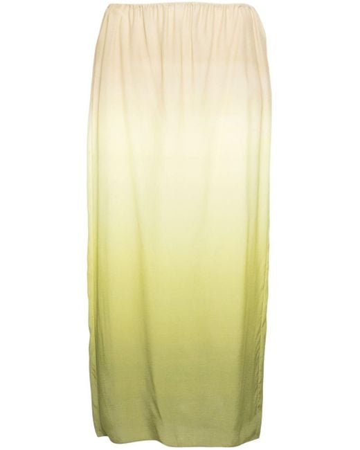 Falda de tubo midi con efecto degradado Gauchère de color Yellow