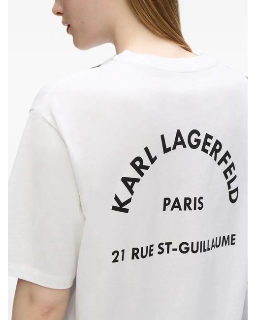 Karl Lagerfeld White Rue St-Guillaume Oversized T-Shirt