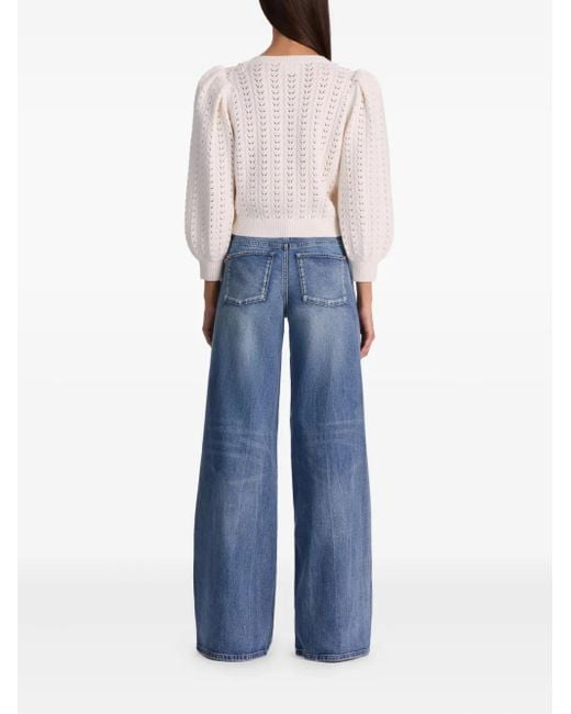 Cardigan Doris À Manches Bouffantes Alice + Olivia en coloris White