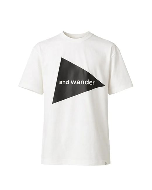 T-Shirt À Logo Imprimé And Wander en coloris White