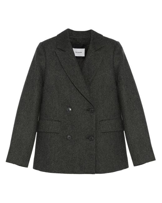Yves Salomon Black Double Breasted Blazer