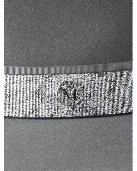 Maison Michel Gray Logo-Plaque Hat