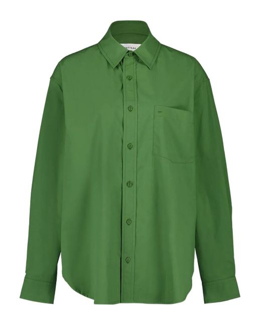 Matteau Green Button-Up Pocket Shirt