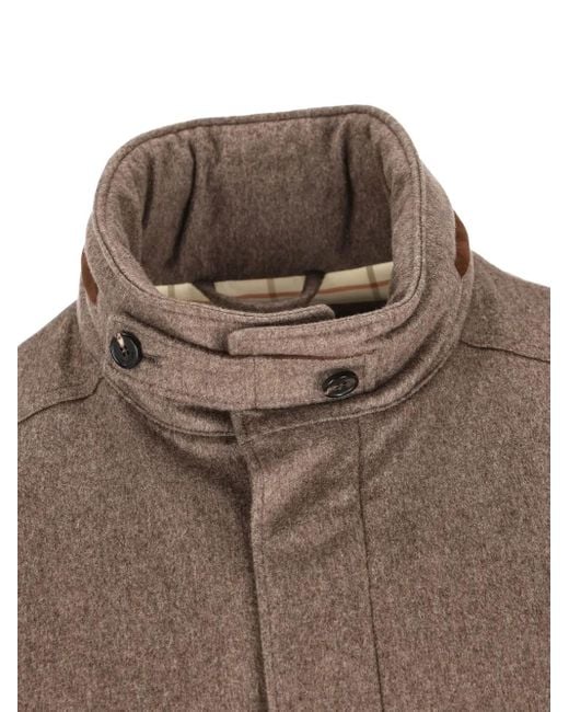 Loro Piana Brown Flap-Pocket Cashmere Jacket for men