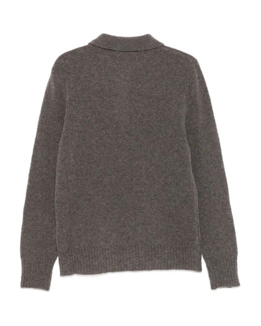 Barena Gray Buttoned Polo Shirt for men