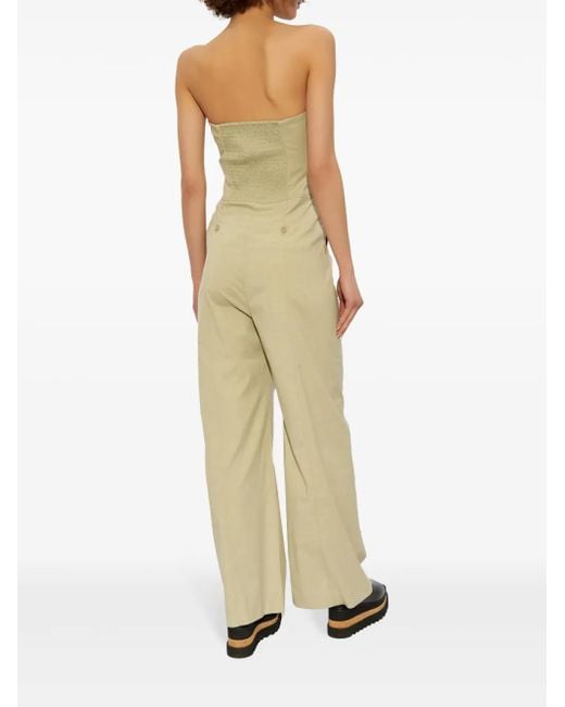 Samsøe & Samsøe Yellow Strapless Tailored Jumpsuit