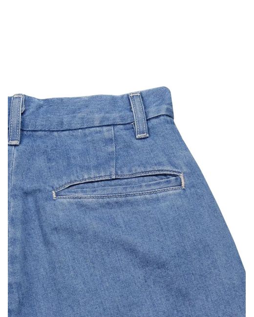 Levi's Blue Buttoned Welt-Pocket Shorts