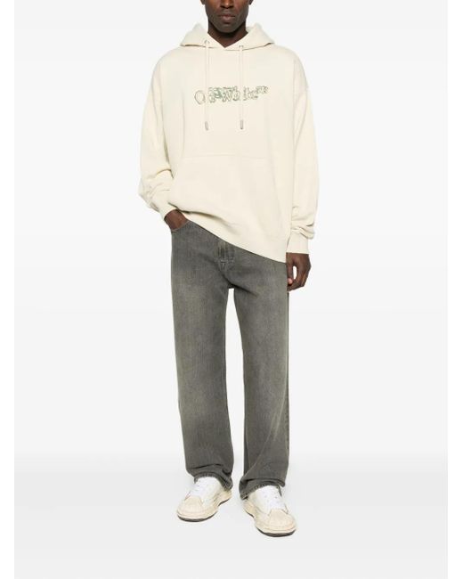 Off-White c/o Virgil Abloh Natural Hoodie Cloudy Arrow Skate Cotton for men