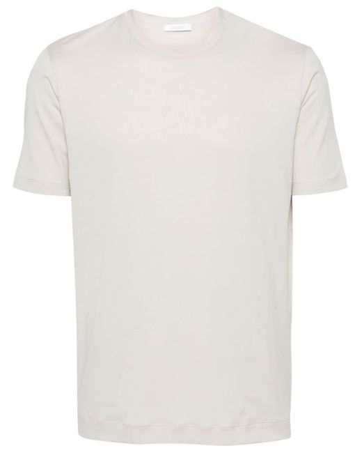 Crew-neck jersey T-shirt Cruciani de hombre de color White
