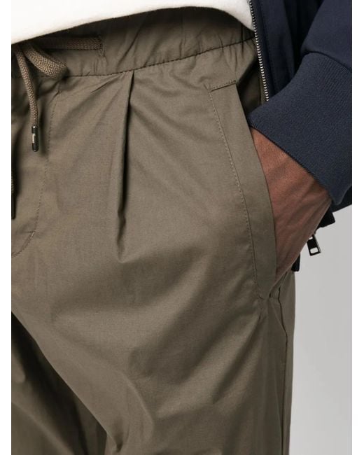 Herno Gray Drawstring Straight-Leg Trousers for men